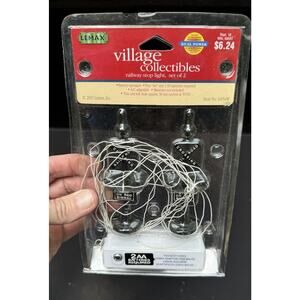 Lemax Village Collection Railway Stop Light Set Of 2 Used-S1A